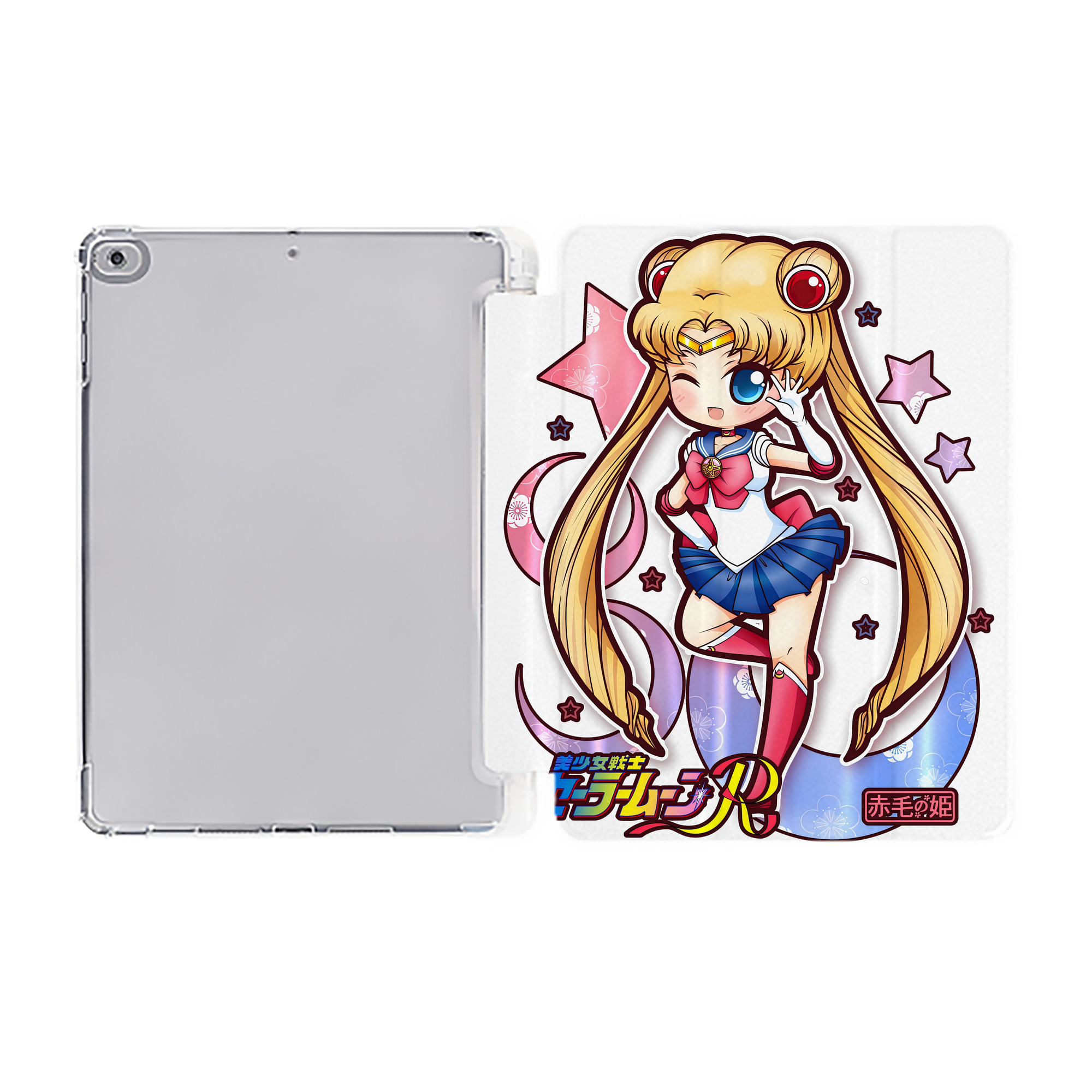 （画像用） 美少女戦士セーラームーン 月野 うさぎ つきの うさぎ Sailor Moon Tsukino Usagi IPad ケース ペン収納付き 三つ折りスタンド PUレザー×シリコン 対応機種9.5/10.5/10.9インチ